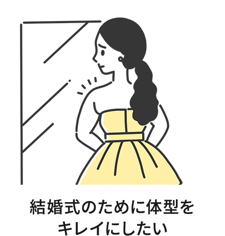 結婚式のために体型をキレイにしたい